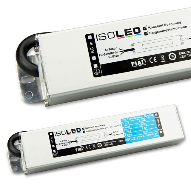 LED trafó 24 V/DC, 0-30 W, IP66