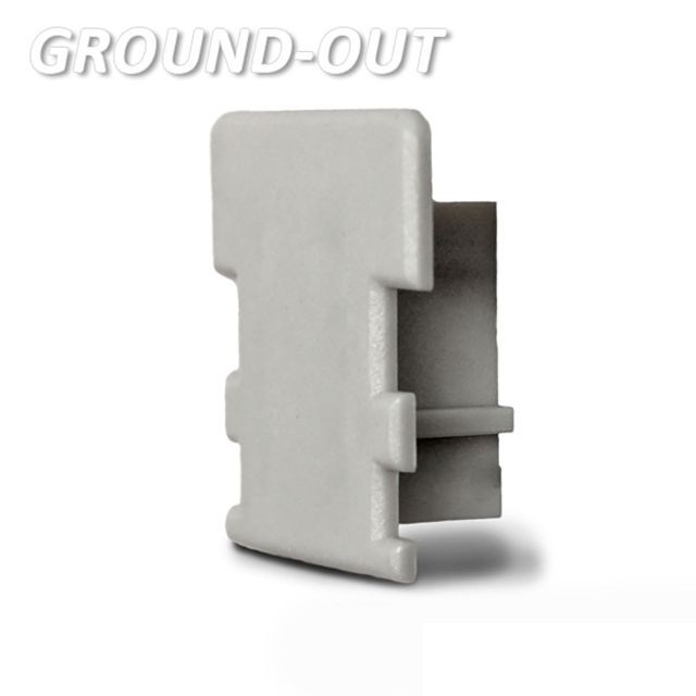 End cap for profile GROUND-OUT10, silver
