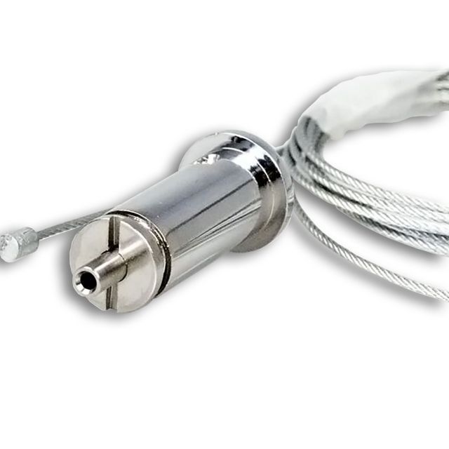 Supension accessory (1pc)with ceiling screw connection +slide clamp incl.steel cable1.5m with nipple