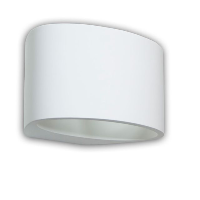 Plaster wall light G9, oval