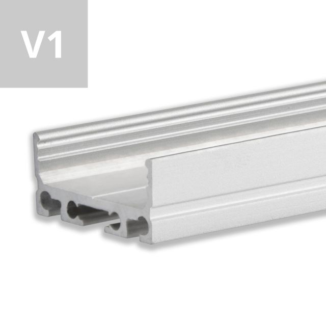 LED konstrukciós profil SURF24 FLAT V1 alumínium eloxált, 200cm