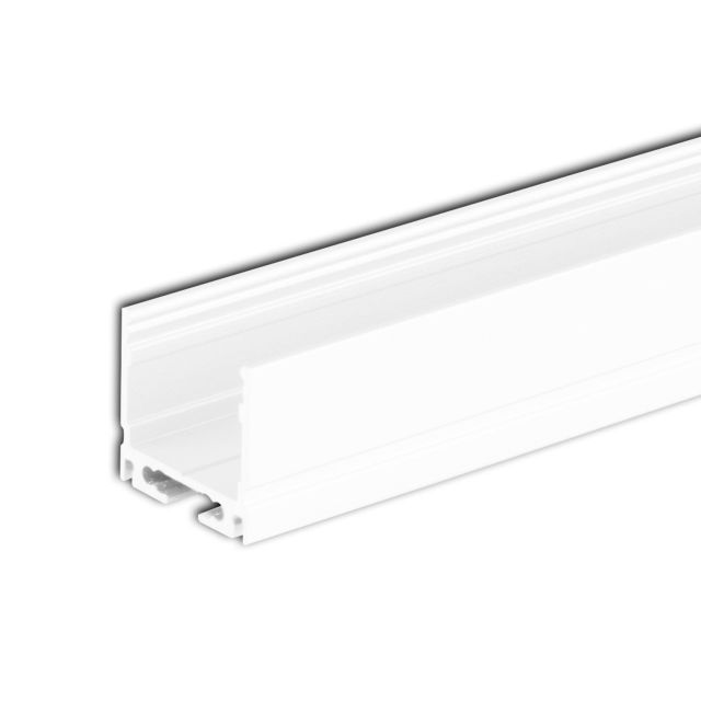 LED surface mount profile SURF16 aluminium white powder-coated, RAL9010, 200cm