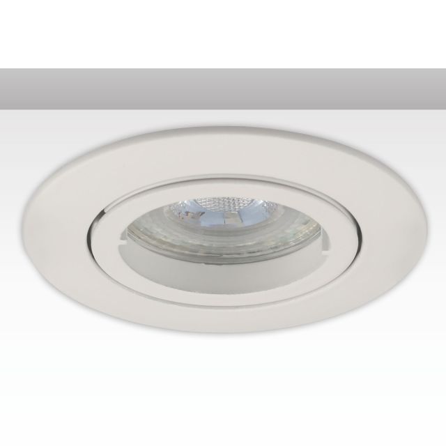 Installation frame round, hole 68mm, alu white, for GU10/MR16 spots