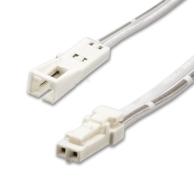 MiniAMP kiterjesztés Male-Female, 200cm, 2-pólusú, fehér, max. 3A.