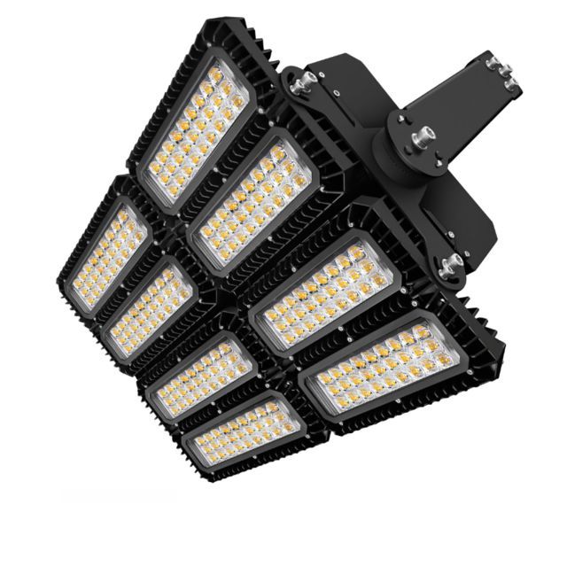 LED floodlight 900W, 130x40° asym., variable, DALI dimmable, neutral white, IP66 (ext. transformer)
