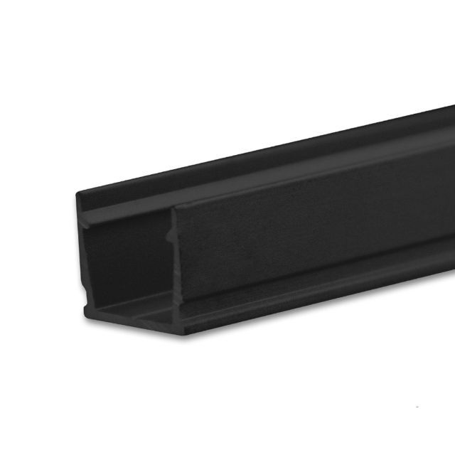 LED konstrukciós profil SURF10 alumínium fekete RAL 9005, 300cm