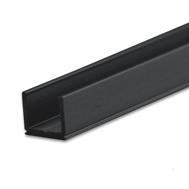 LED konstrukciós profil SURF6 alumínium fekete RAL9005, 200cm