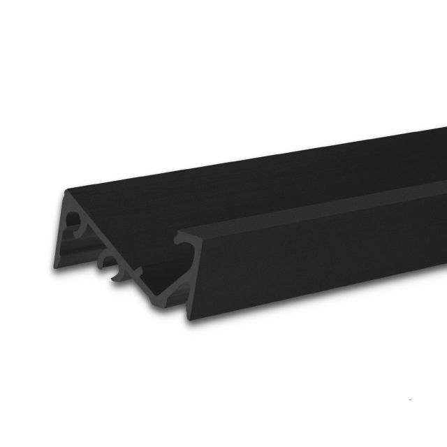 LED konstrukciós profil FURNIT6 S alumínium fekete RAL 9005, 200cm
