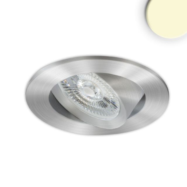 LED süllyesztett lámpa Slim68 MiniAMP alumínium csiszolt, kerek 8W, 24V DC, meleg fehér, dimmelhető