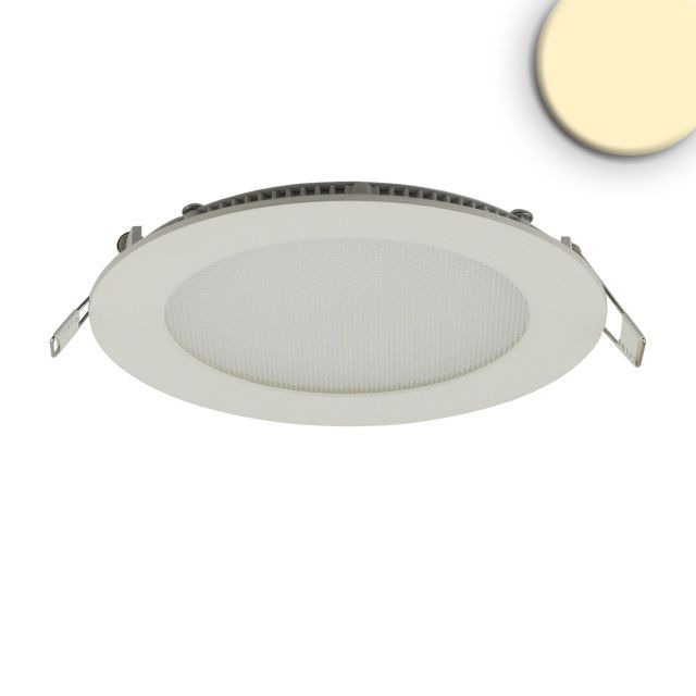 LED downlight, 9W, round, ultra flat, glare reduced, white, warm white, dimmable CRI90