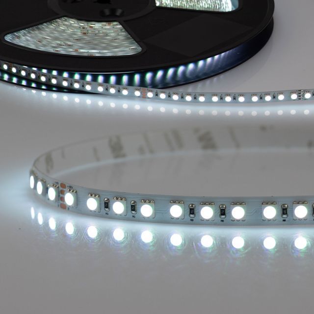 LED RGB 48V flexibilis szalag, 14,4W, IP20, 20m tekercs, 96 LED/m