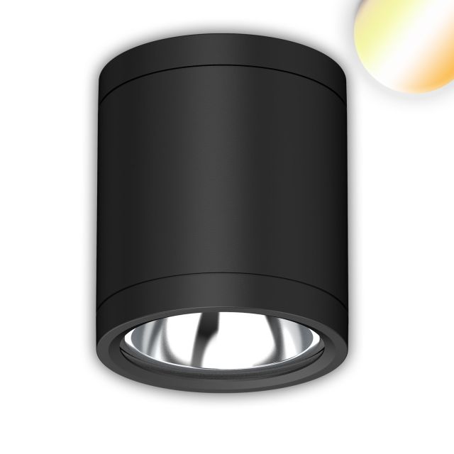 LED mennyezetre szerelt spot IP65, fekete, 10W, ColorSwitch 3000|4000|5000K, dimmelhető