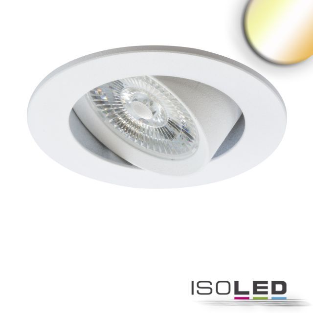 LED süllyesztett lámpa Slim68 Alu fehér, kerek, 6W|6W 24V DC, fehér dinamikus 2700-5700K