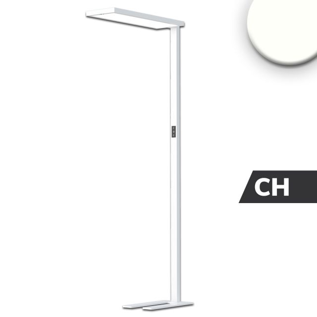 LED Office Pro floor lamp Up&Down, 80W+20W, silver, UGR