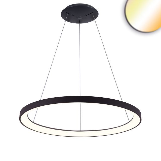 LED pendant light Orbit 580, black, 48W, round, ColorSwitch 3000|3500|4000K, dimmable