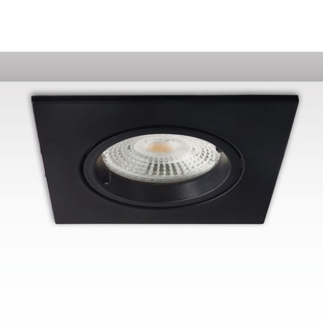 Installation frame angular, hole 68mm, black, for GU10/MR16 spots