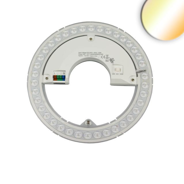 LED retrofit circuit board 227mm, 15W, 160 lm/W with holding magnet Colorswitch 3000|4000|6000K, dim