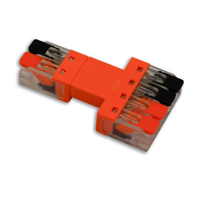 Through connector 2-pole input, 2x2-pole output, 0,5-2,5mm², max. 250V/10A
