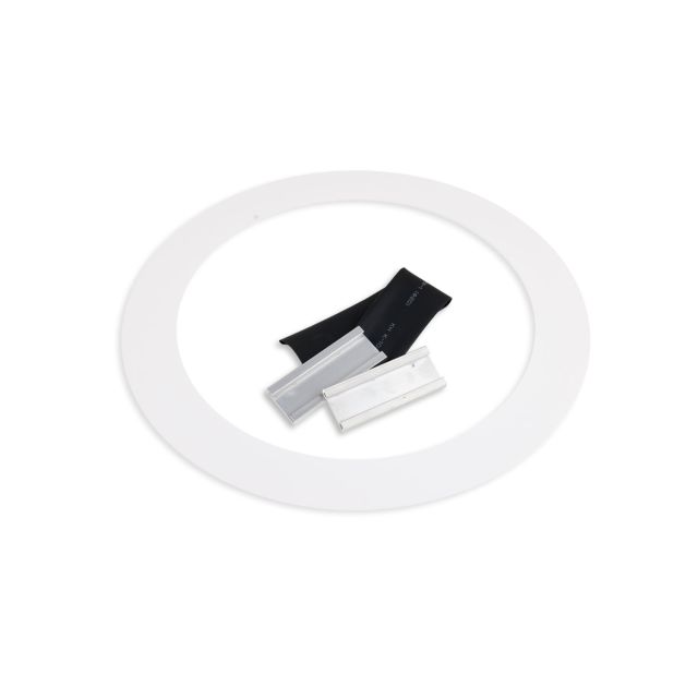 Hole cutout adapter plate for downlights, without springs, white, ID 200mm - OD 260mm