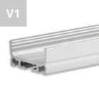 LED konstrukciós profil SURF24 FLAT V1 alumínium eloxált, 200cm