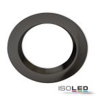 Cover aluminium round black recessed for spotlight recessed Sys-90
