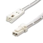 MiniAMP kiterjesztés Male-Female, 100cm, 2-pólusú, fehér, max. 3A.