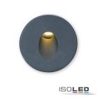 Cover aluminium round 1 black for recessed wall light Sys-Wall68