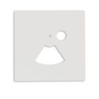 Cover aluminum angular 2 white, for recessed wall light Sys-Wall68 with PIR sensor