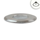 LED Padlóba süllyesztett lámpa, kerek 55mm, rozsdamentes acél, 12-24V, IP67, 3W, 10°, semleges fehér
