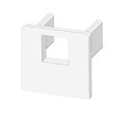 End cap EC219 white for LED tile profile UP8, with cable gland