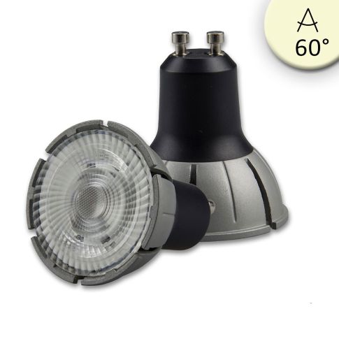 GU10 full spectrum LED spotlight 7W COB, 60°, 3000K, dimmable